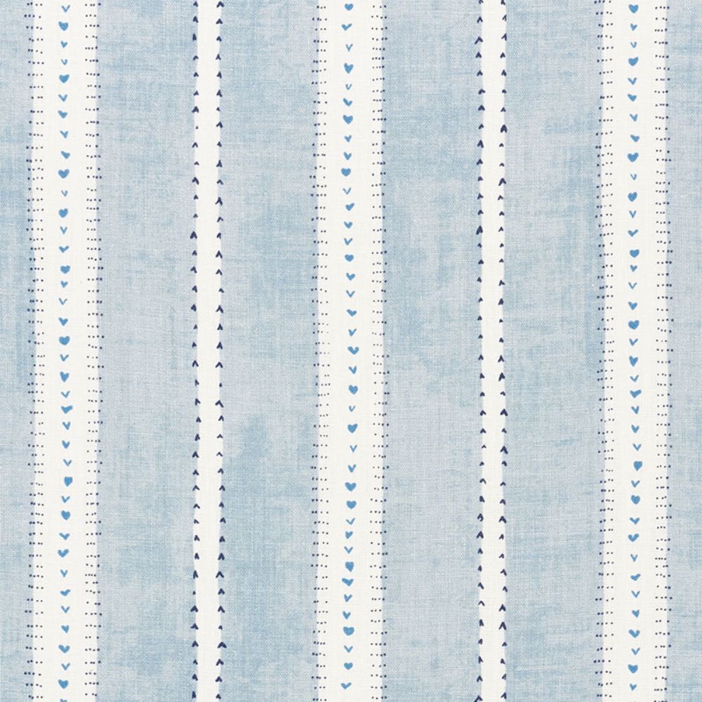 Schumacher 176940 Amour Fabric in Blue