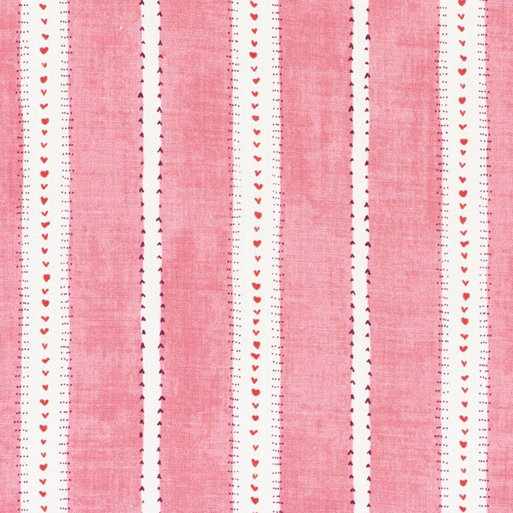 Schumacher 176941 Amour Fabric in Raspberry