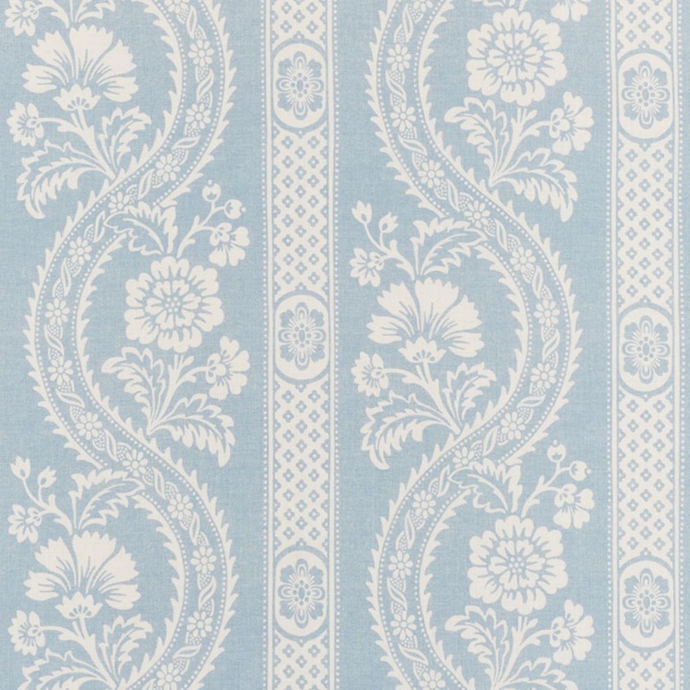 Schumacher 176950 Versailles Fabric in Blue
