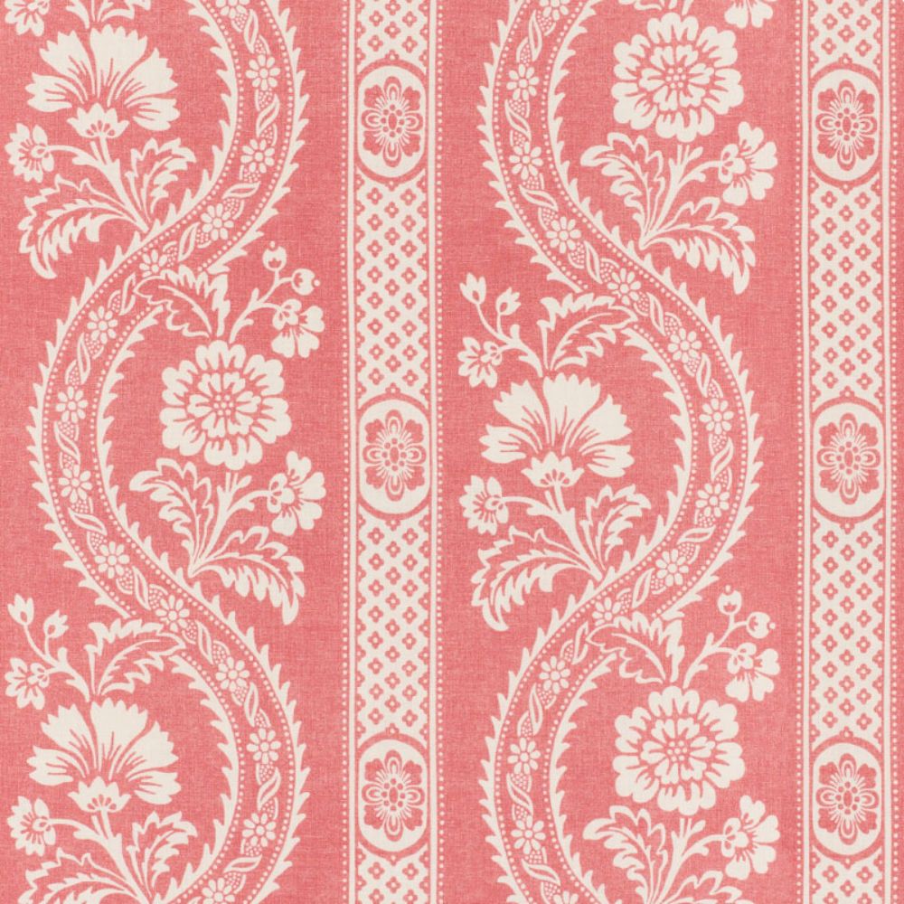 Schumacher 176953 Versailles Fabric in Raspberry