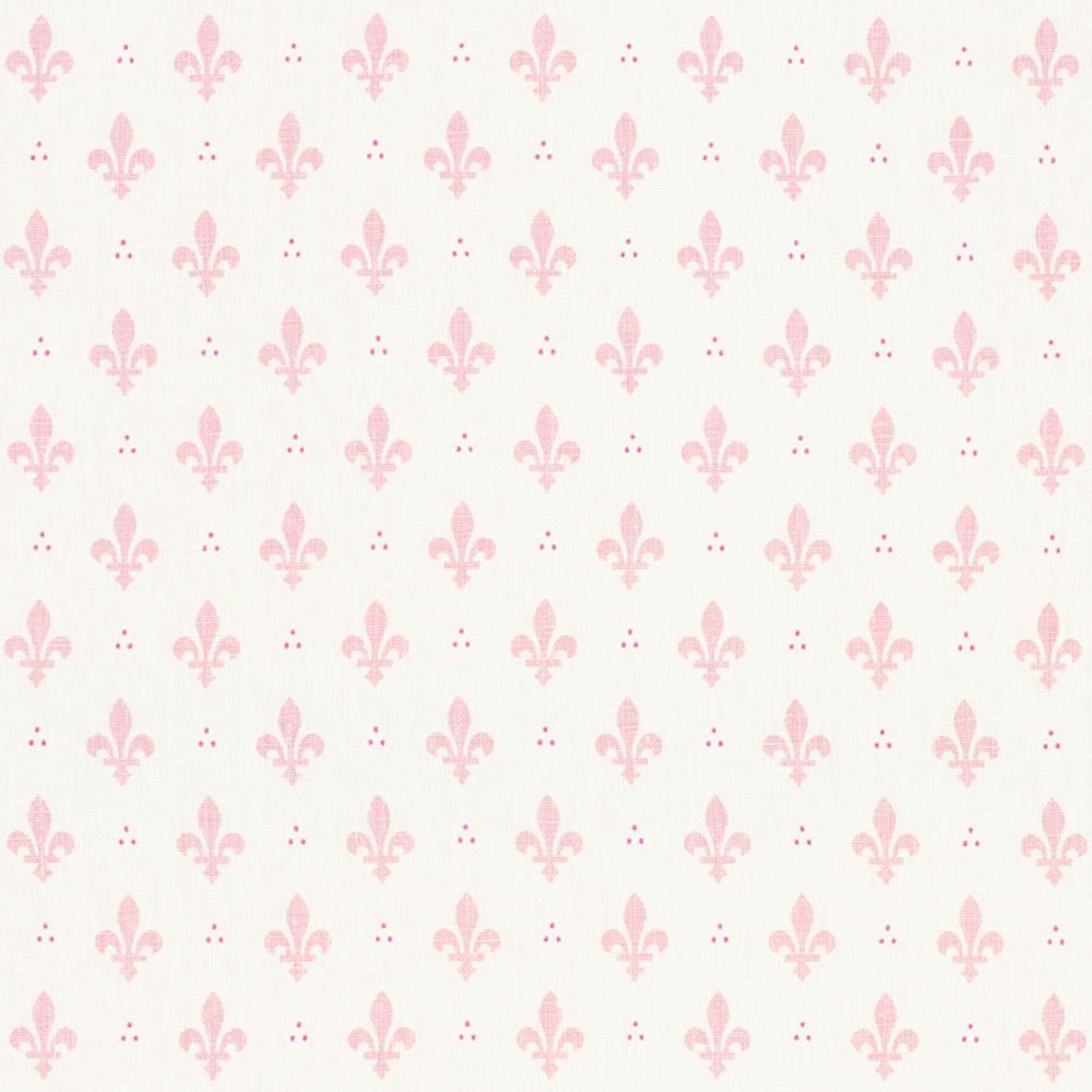 Schumacher 176963 Fleur De Lis Fabric in Blush