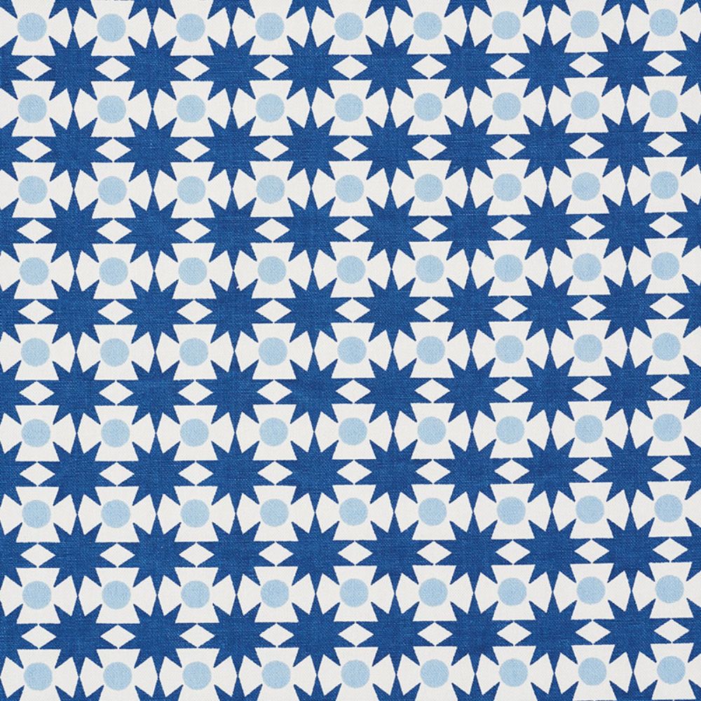 Schumacher 177060 Cosmos Fabric in Blue