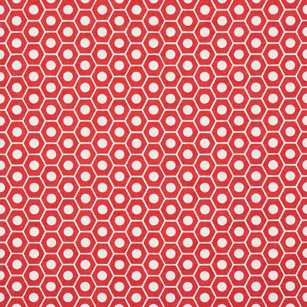 Schumacher 177074 Queen B Fabric in Red