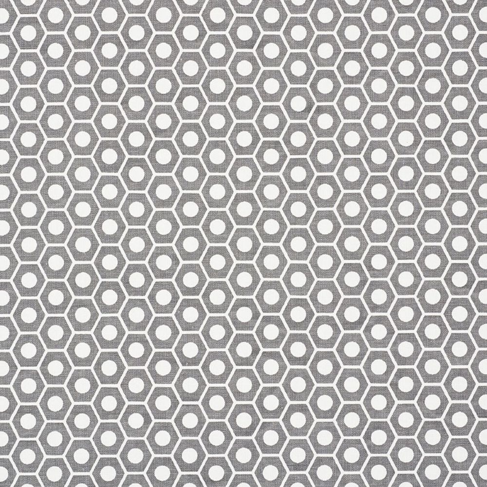 Schumacher 177077 Queen B Fabric in Grey