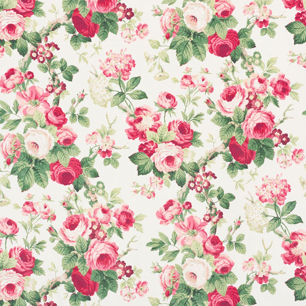 Schumacher 177200 Nancy Fabric in Rose