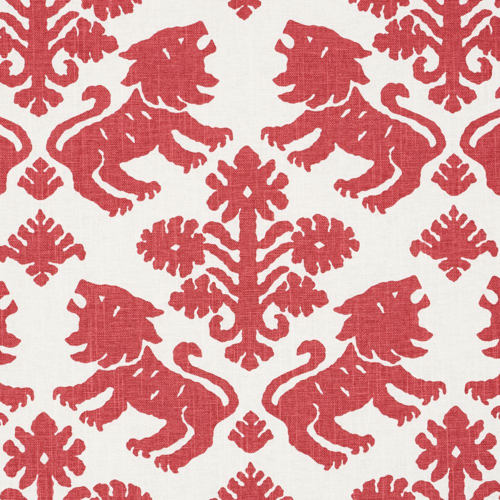 Schumacher 177304 Regalia Fabrics in Red