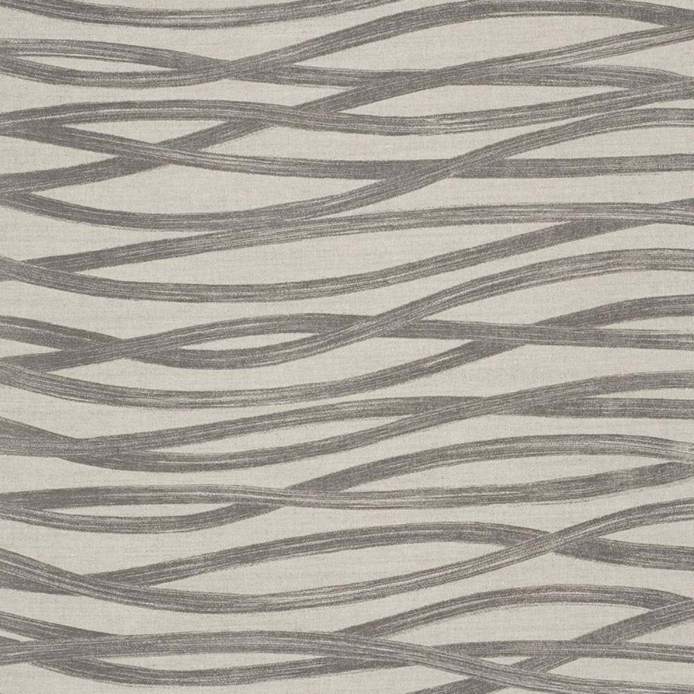 Schumacher 177340 Brushstrokes Fabric in Charcoal