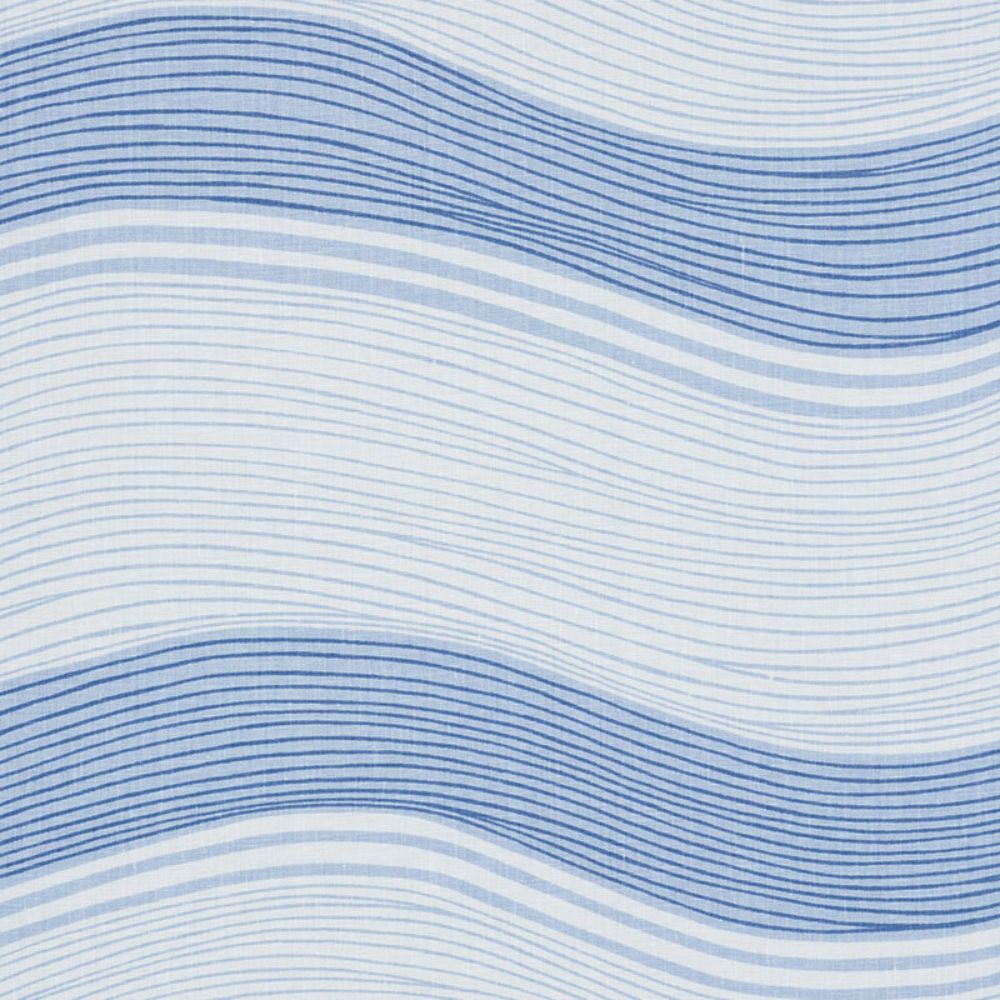 Schumacher 177351 La Marea Fabric in Blue