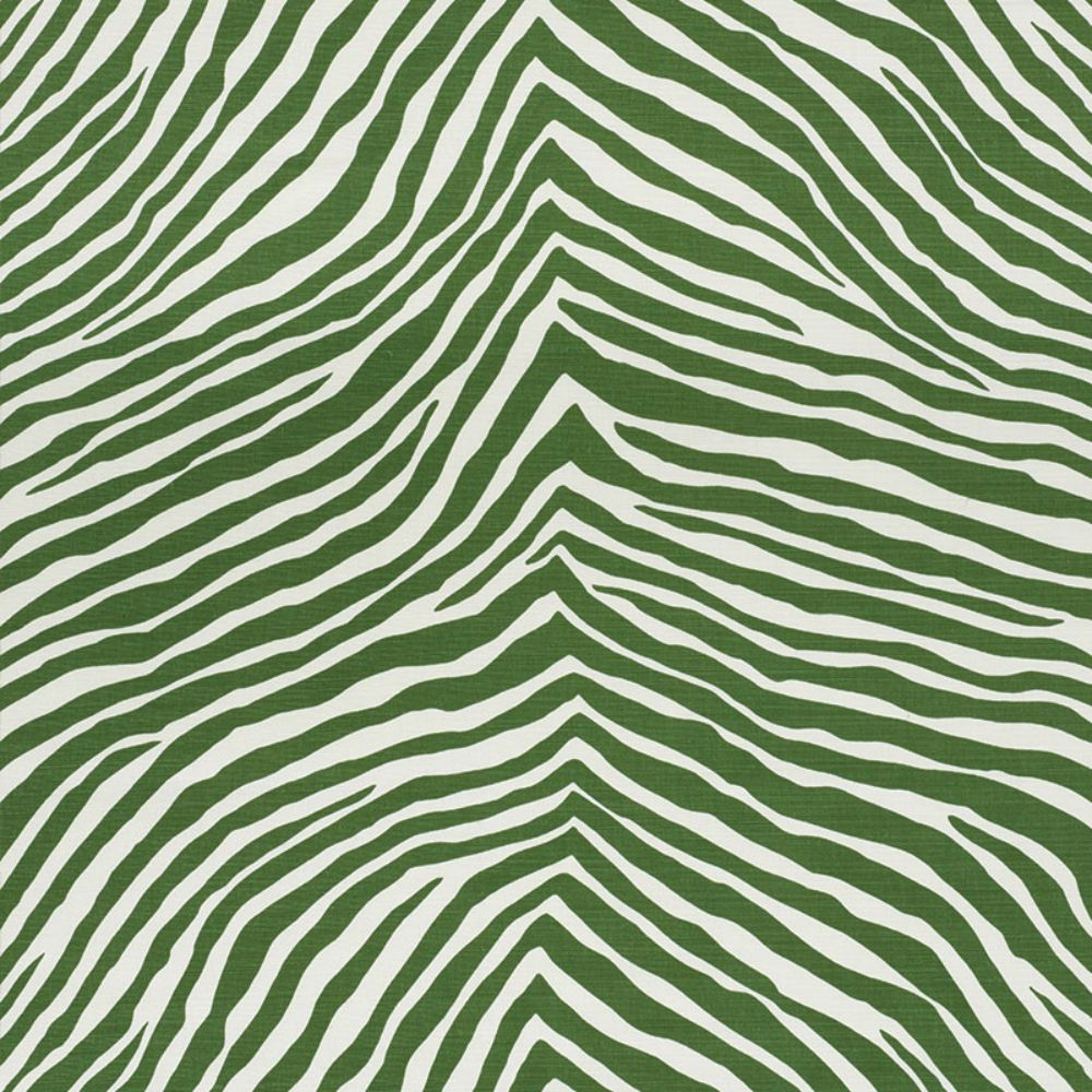 Schumacher 177441 Iconic Zebra Fabric in Green