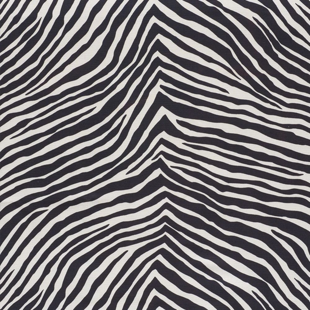 Schumacher 177443 Iconic Zebra Fabric in Black
