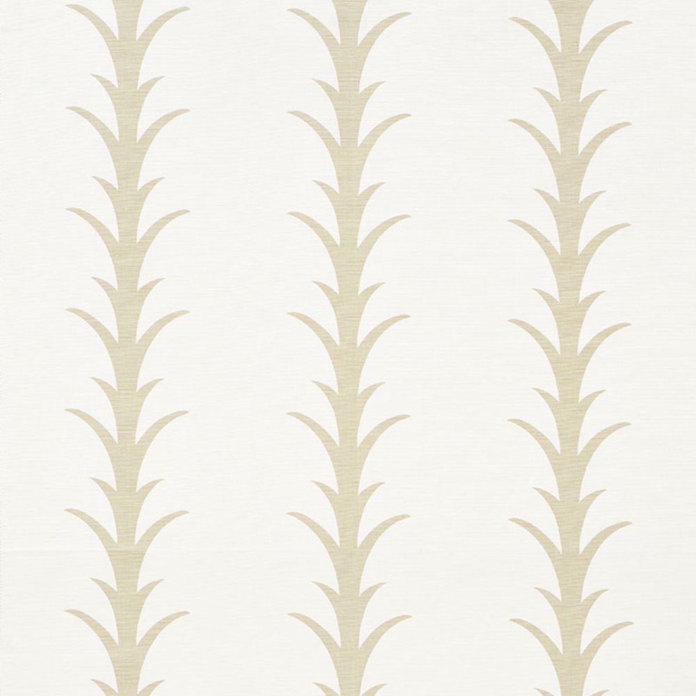 Schumacher 177630 Acanthus Stripe Fabric in Sand