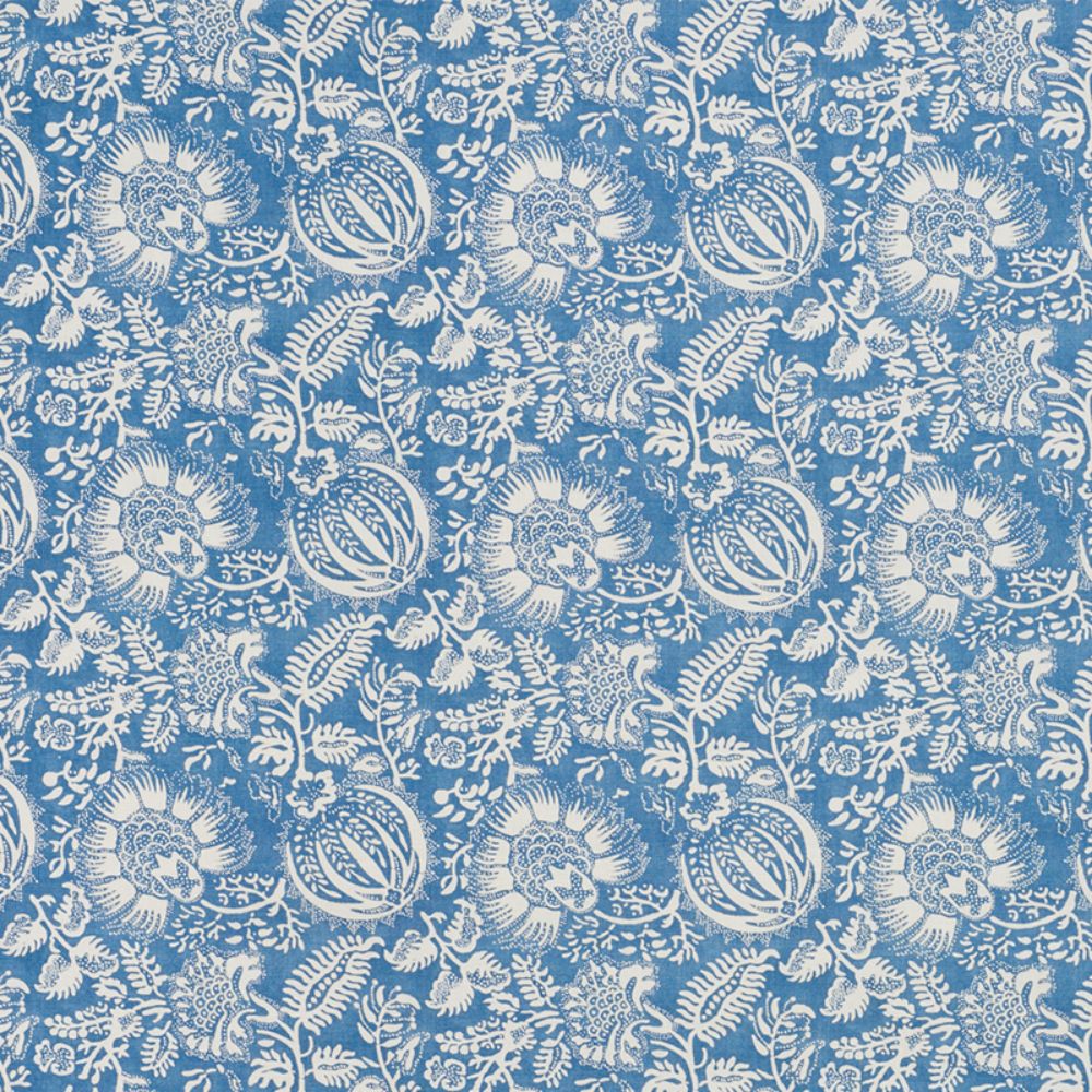 Schumacher 177690 Pomegranate Print Fabric in Indigo