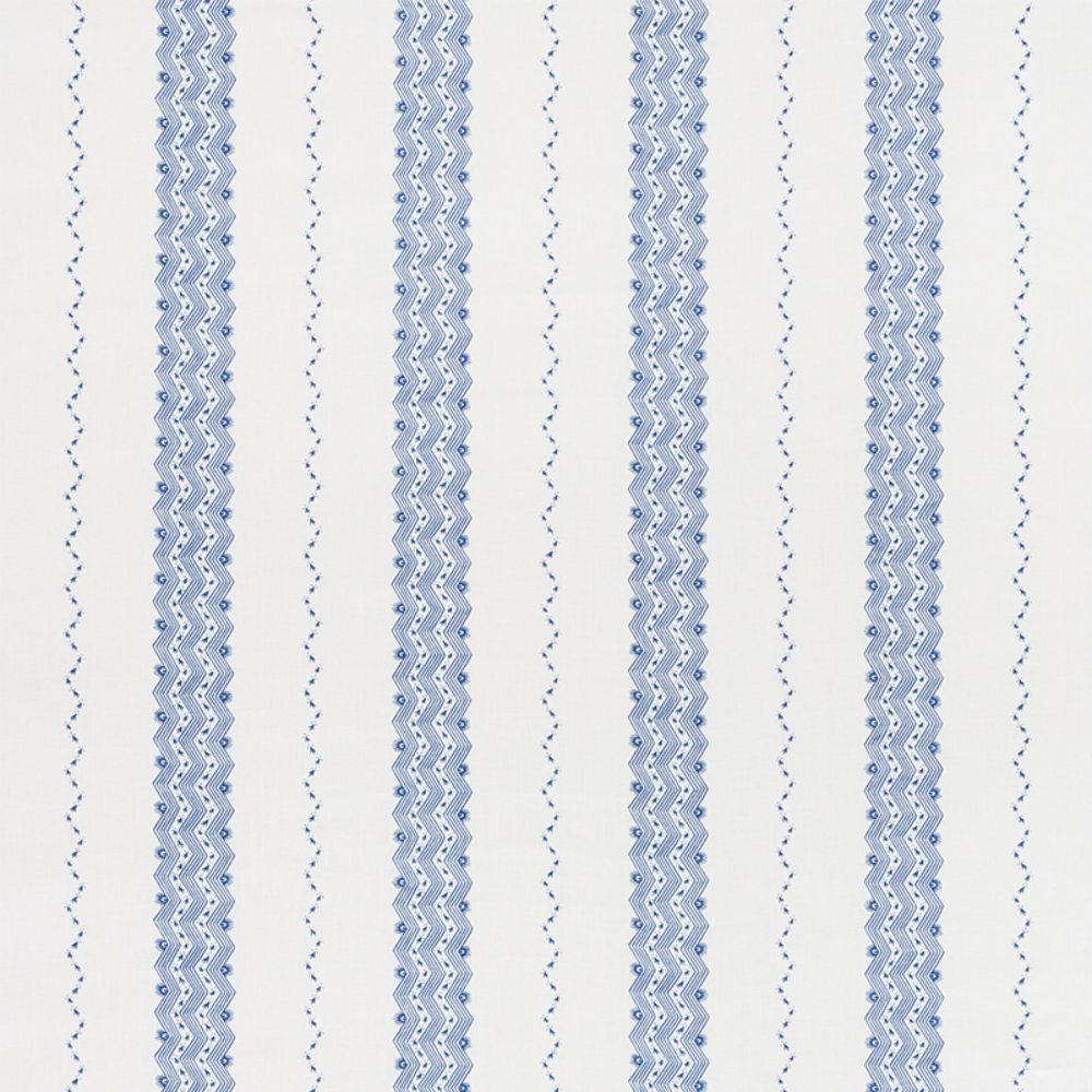 Schumacher 177700 Nauset Stripe Fabric in Indigo