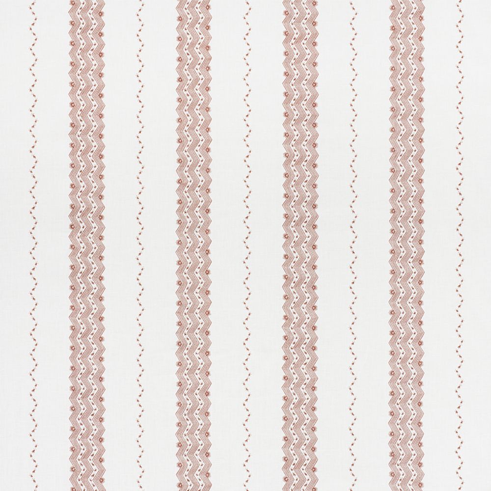 Schumacher 177703 Nauset Stripe Fabric in Sienna