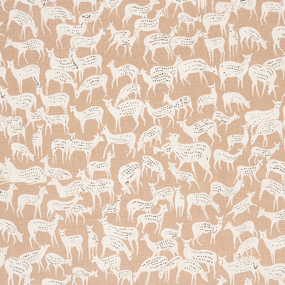 Schumacher 177722 Fauna Fabrics in Fawn