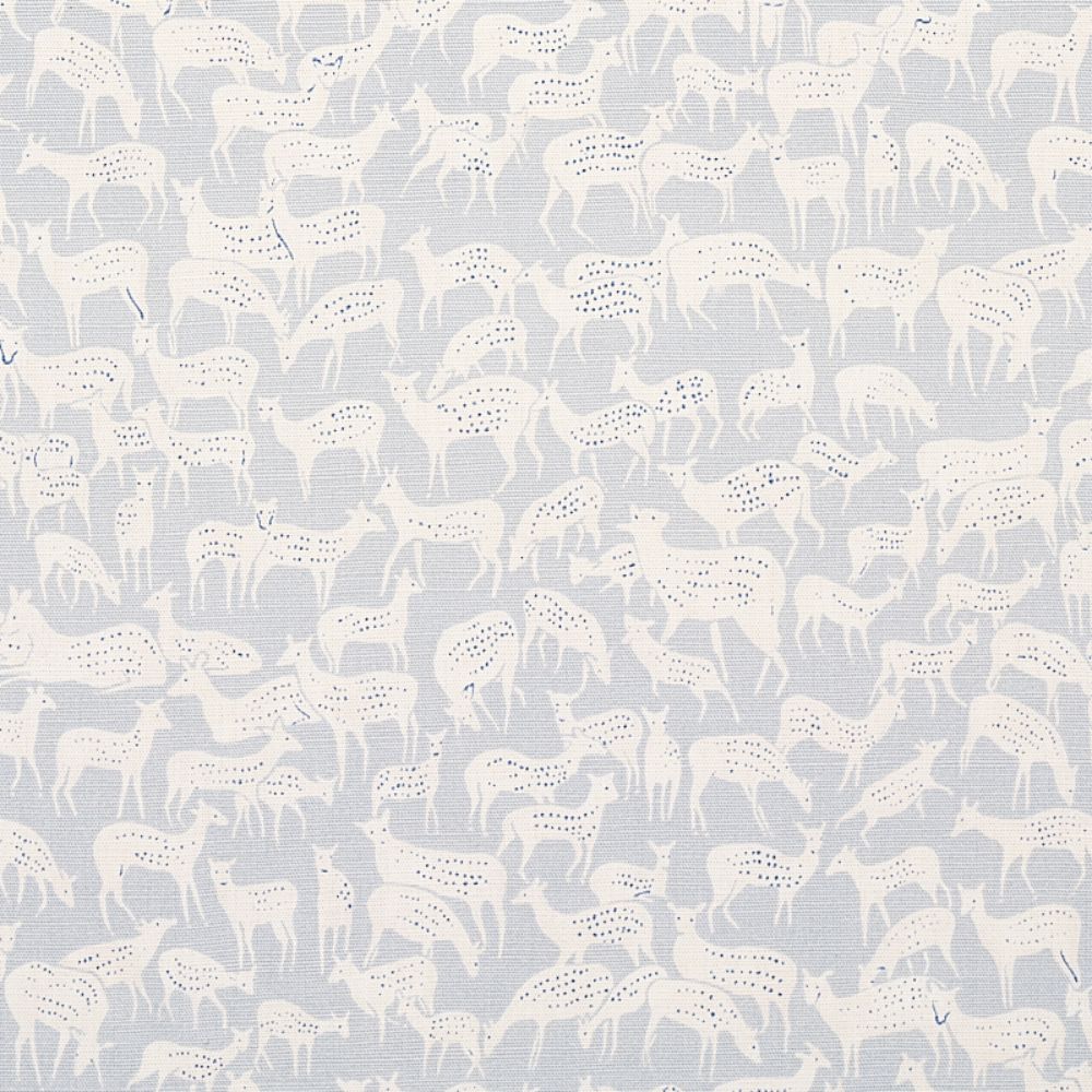 Schumacher 177724 Fauna Fabrics in Slate Blue