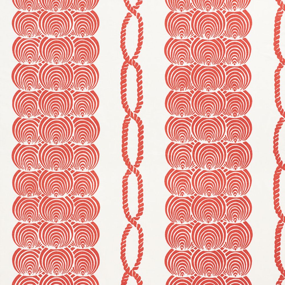 Schumacher 177783 Coralline Fabric in Red