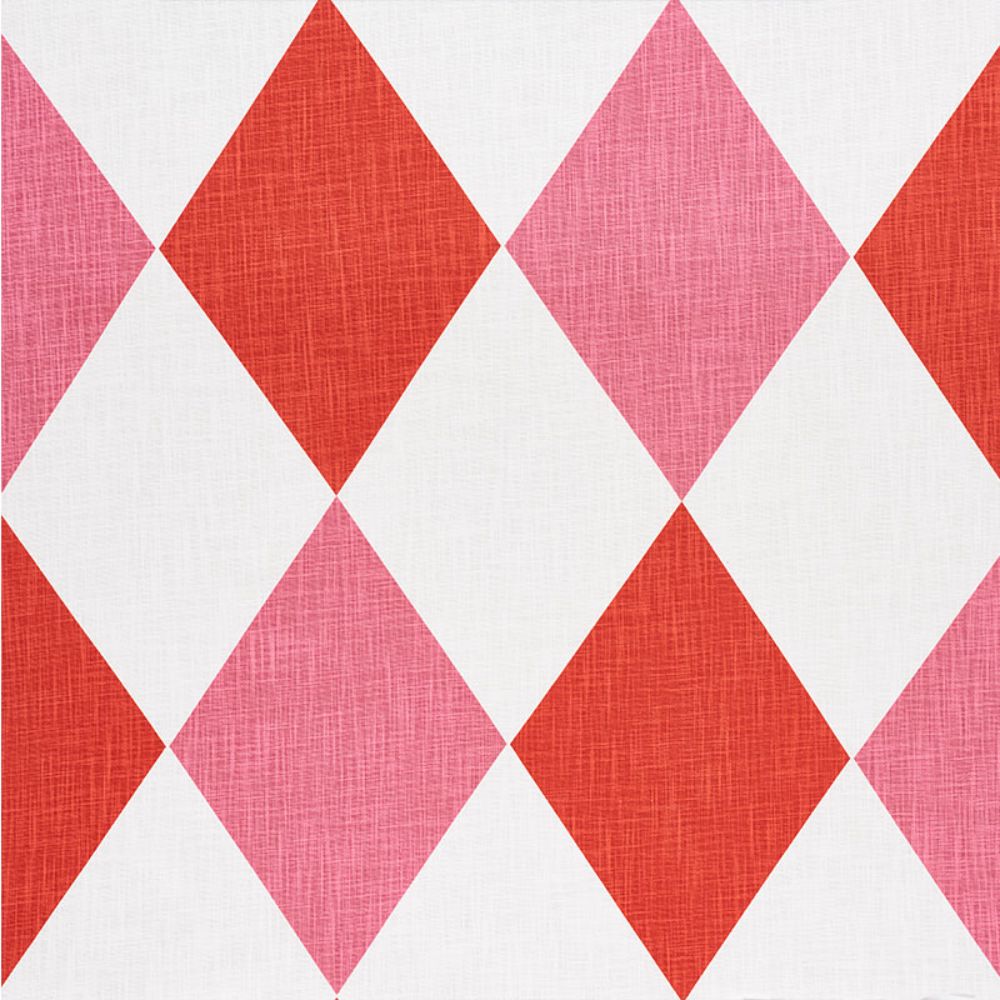 Schumacher 177801 Maximus Fabric in Red & Pink