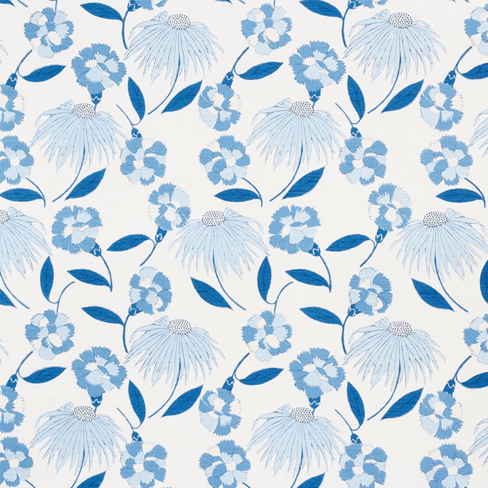 Schumacher 177852 Bouquet Toss Fabric in Afternoon Blue