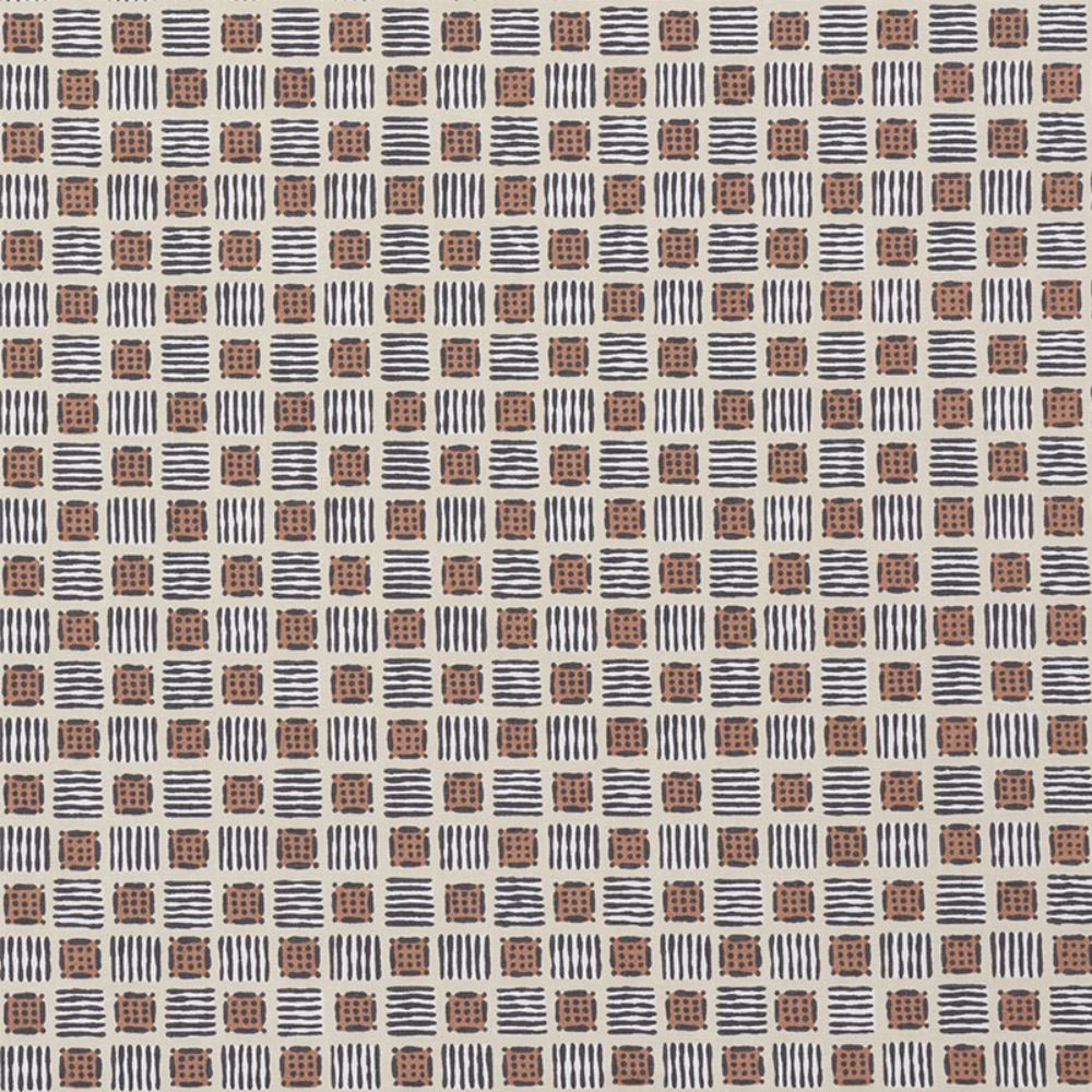 Schumacher 177860 Mottley Grid Fabric in Wren