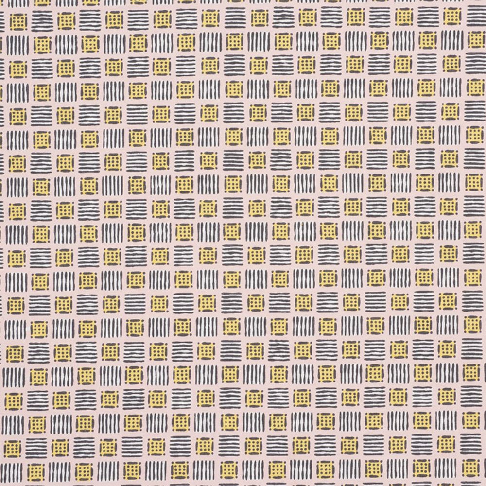 Schumacher 177861 Mottley Grid Fabric in Pink Lemonade
