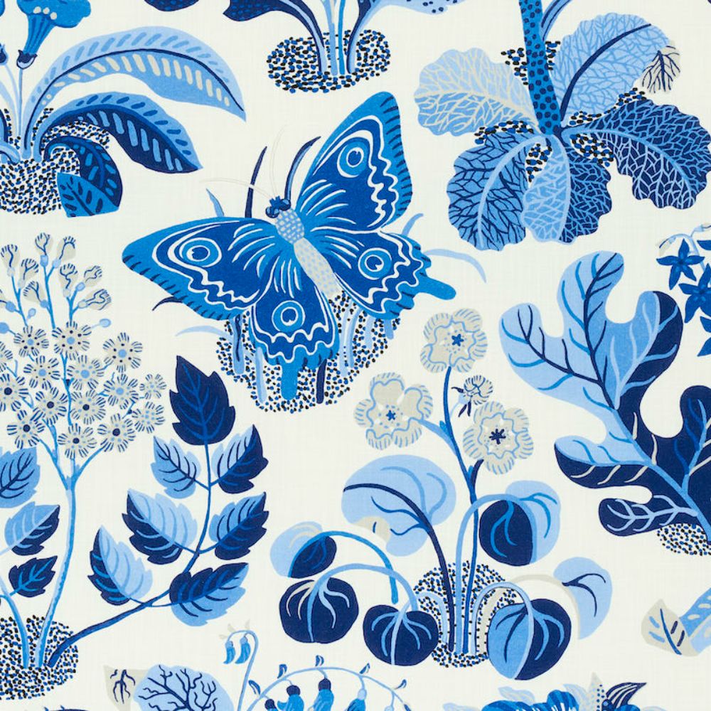 Schumacher 177981 Exotic Butterfly Indoor/outdoor Fabric in Marine