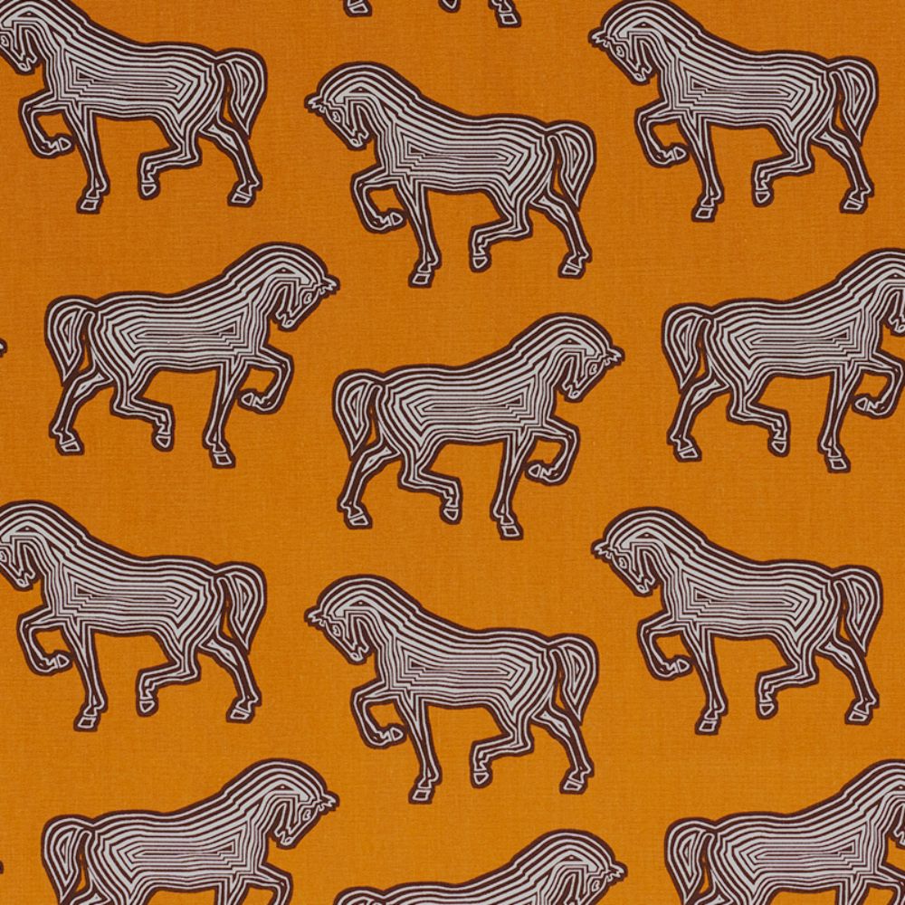 Schumacher 178010 Faubourg Fabric in Orange