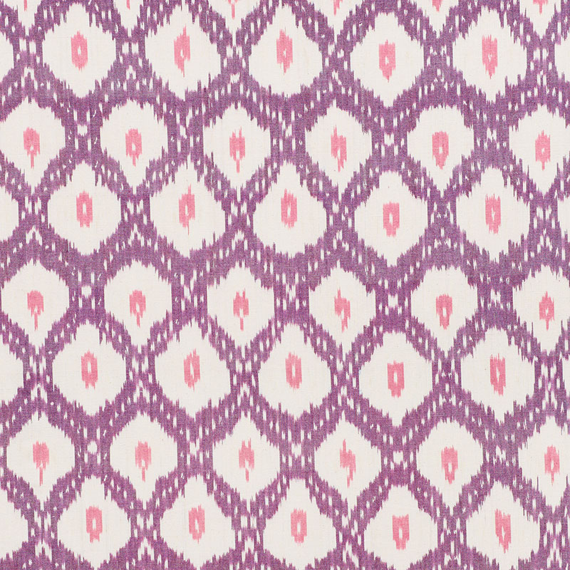 Schumacher 178072 Free-Spirit Collection Indio Ikat Fabric  in Purple