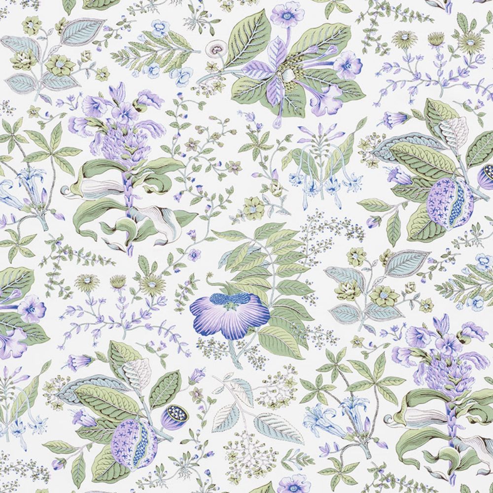 Schumacher 178120 Pomegranate Botanical Fabric in Purple