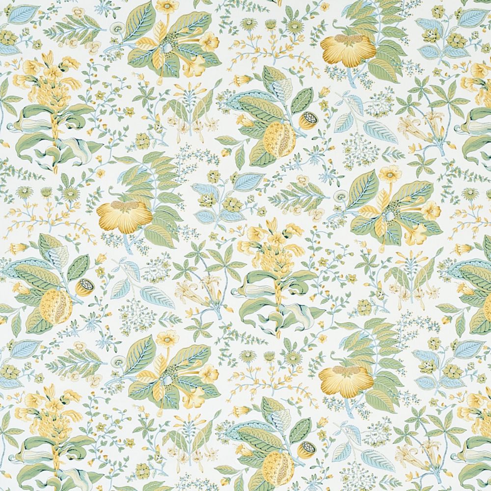 Schumacher 178123 Pomegranate Botanical Fabric in Citron