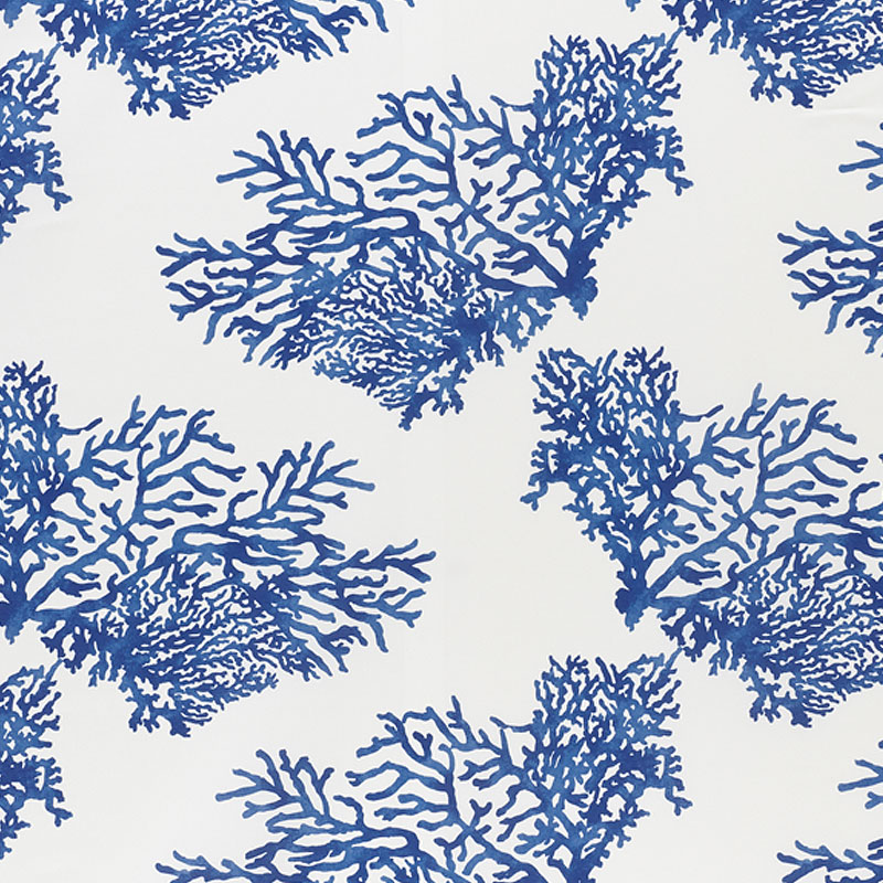 Schumacher 178290 Indooroutdoor-Prints-Wovens-Iv Collection Great Barrier Reef Ii Fabric  in Indigo