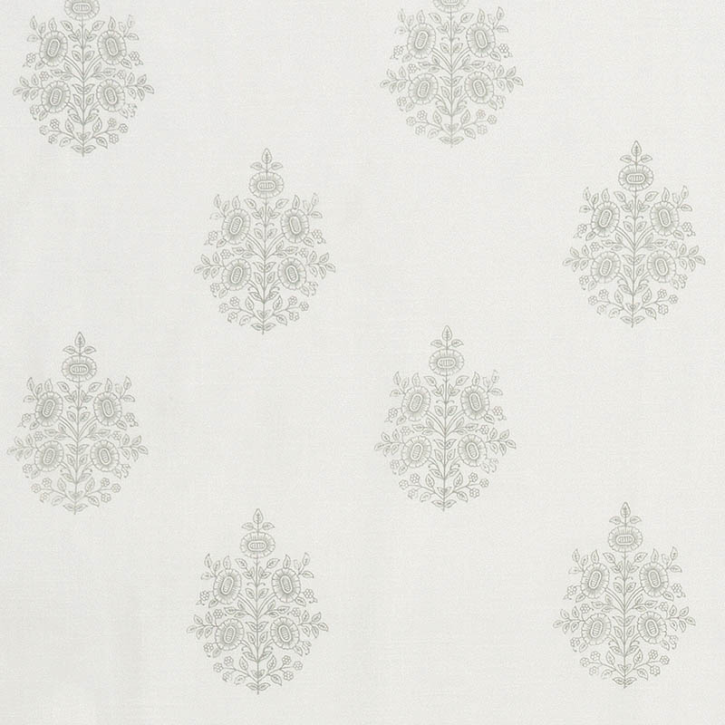 Schumacher 178370 Patterned-Sheers-Casements Collection Asara Flower Sheer Fabric  in Grey