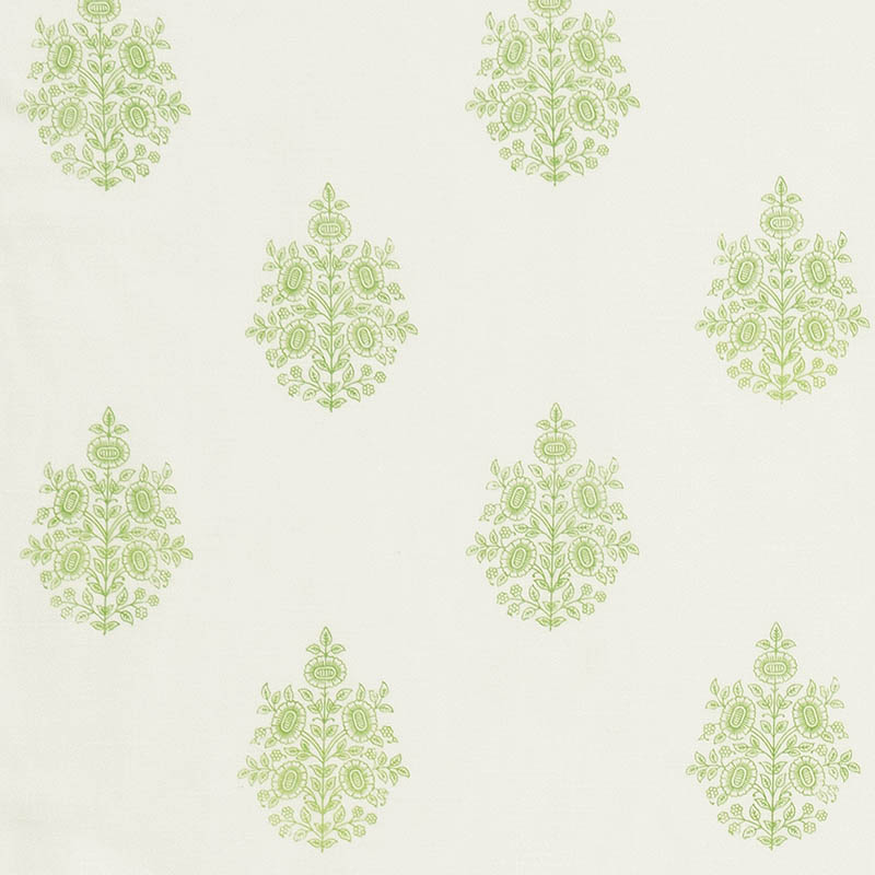 Schumacher 178371 Patterned-Sheers-Casements Collection Asara Flower Sheer Fabric  in Green