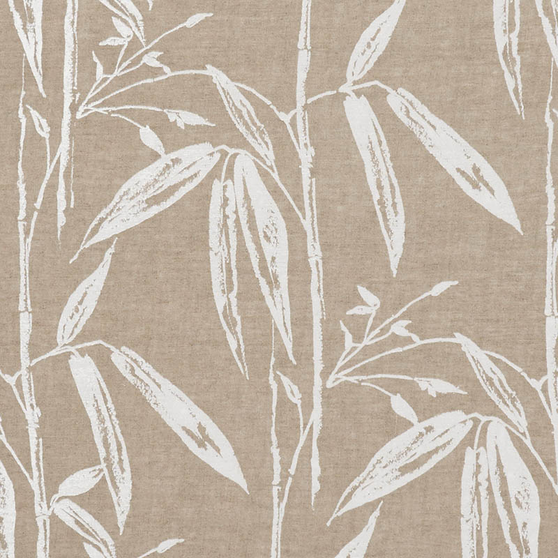 Schumacher 178380 Patterned-Sheers-Casements Collection Bamboo Garden Fabric  in Natural