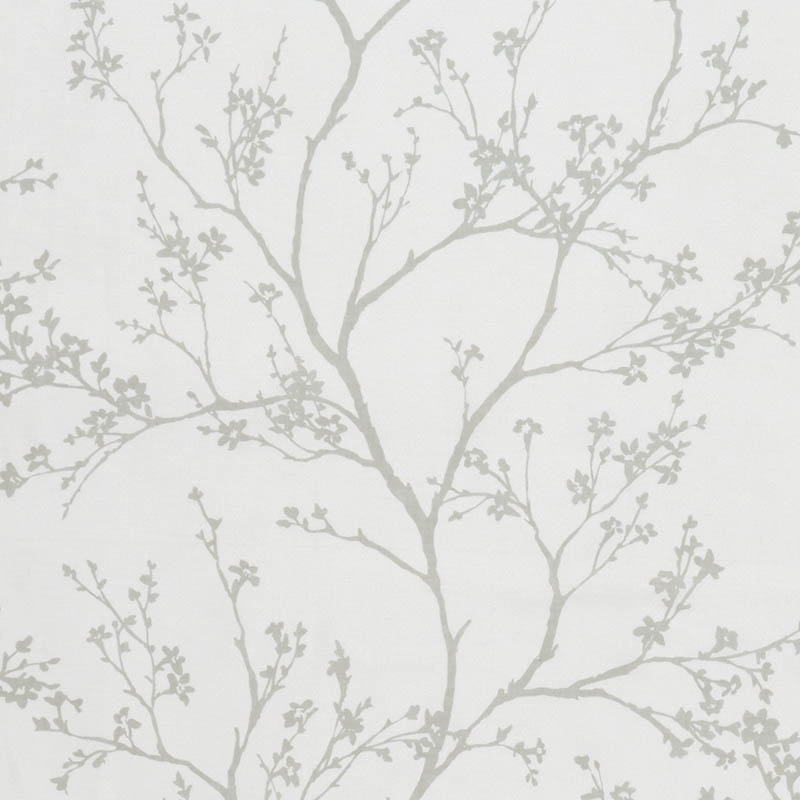 Schumacher 178440 Patterned-Sheers-Casements Collection Twiggy Sheer Fabric  in Light Grey