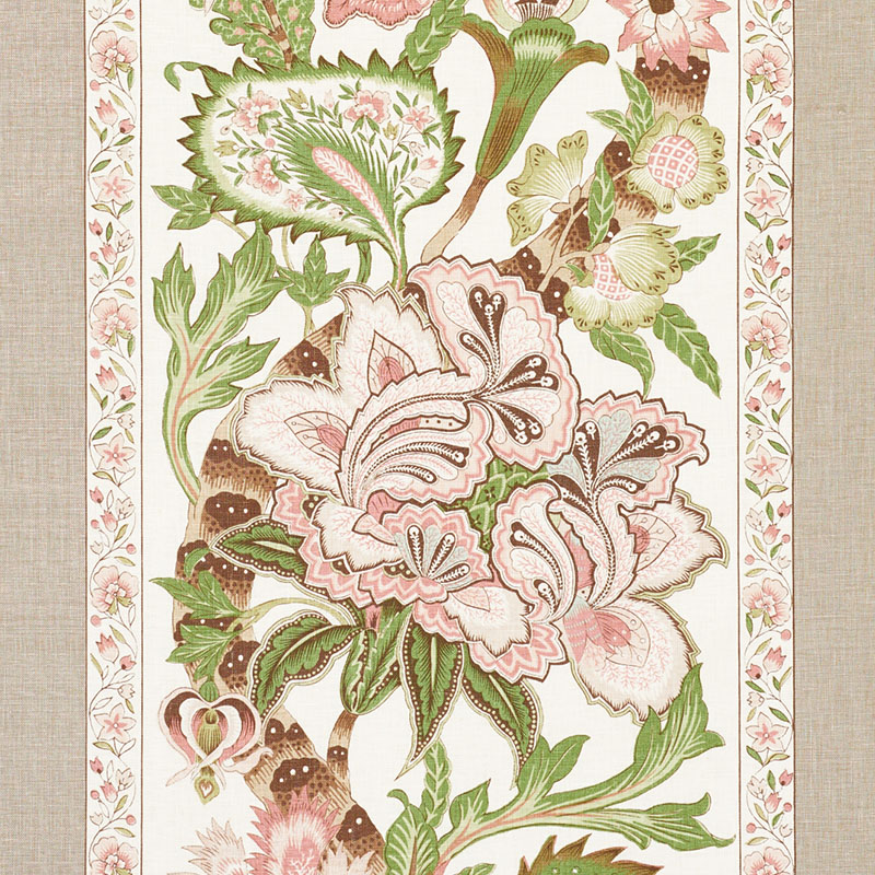 Schumacher 178521 Timothy-Corrigan Collection Anjou Stripe Fabric  in Blush