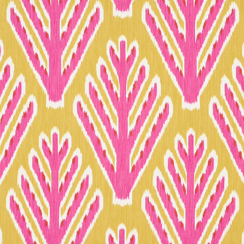 Schumacher 178560 Johnson-Hartig-For-Libertine Collection Bodhi Tree Fabric  in Yellow & Pink