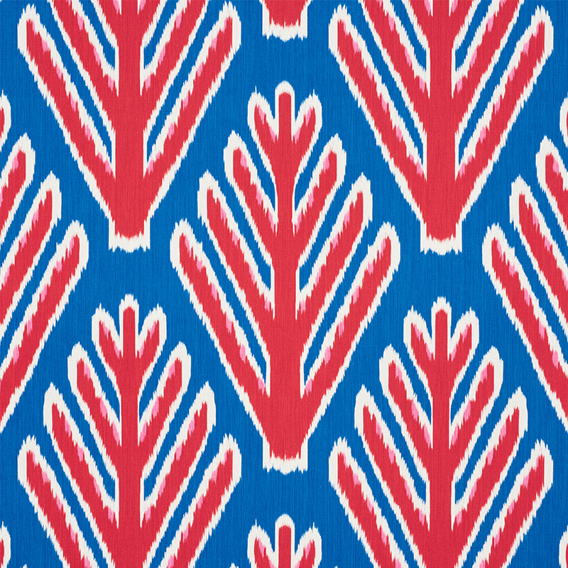 Schumacher 178561 Johnson-Hartig-For-Libertine Collection Bodhi Tree Fabric  in Blue & Red