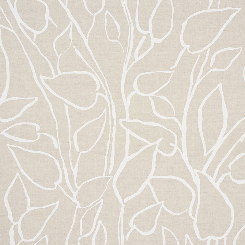 Schumacher 178703 Freehand Collection Solandra Vine Fabric  in Natural