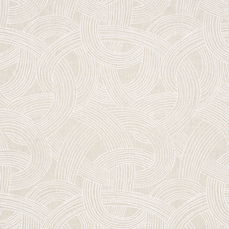 Schumacher 178712 Freehand Collection Freeform Fabric  in Natural