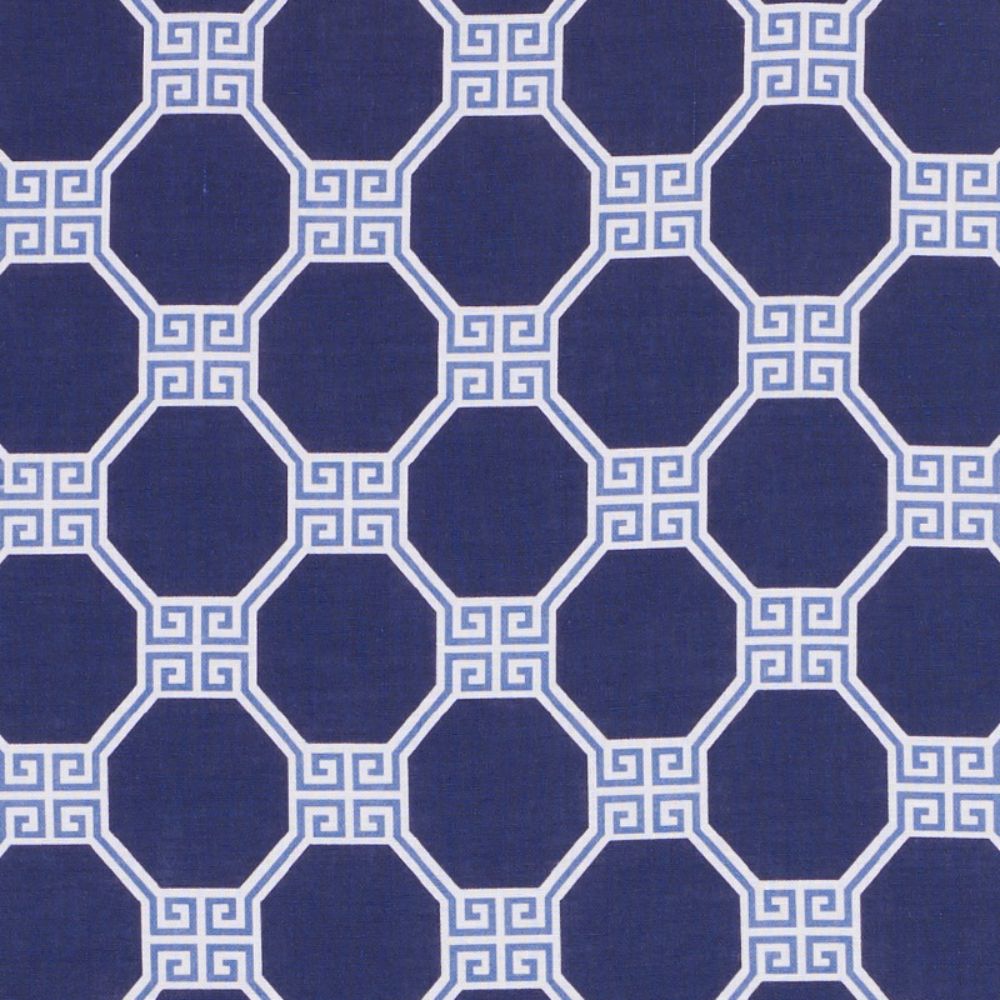 Schumacher 179020 Octavia Fabric in Blue