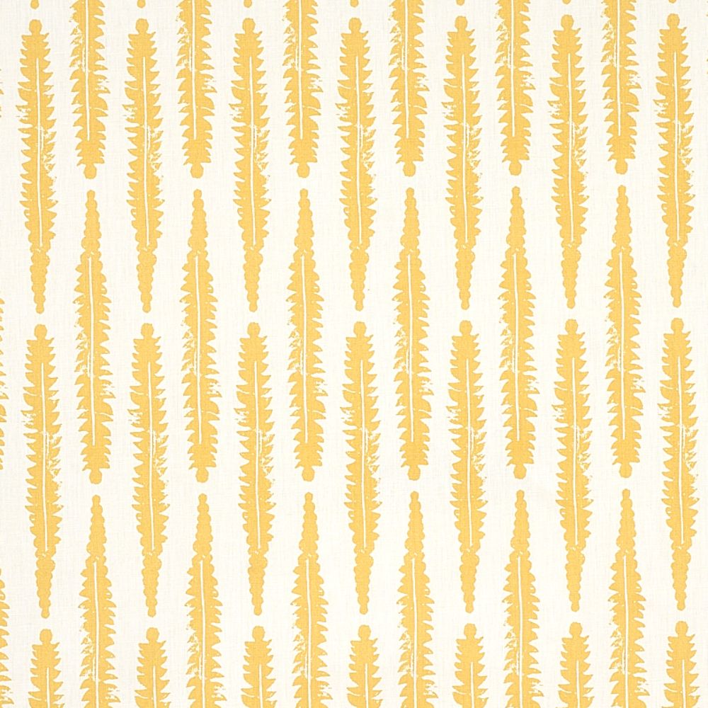 Schumacher 179152 Fern Fabric in Mustard