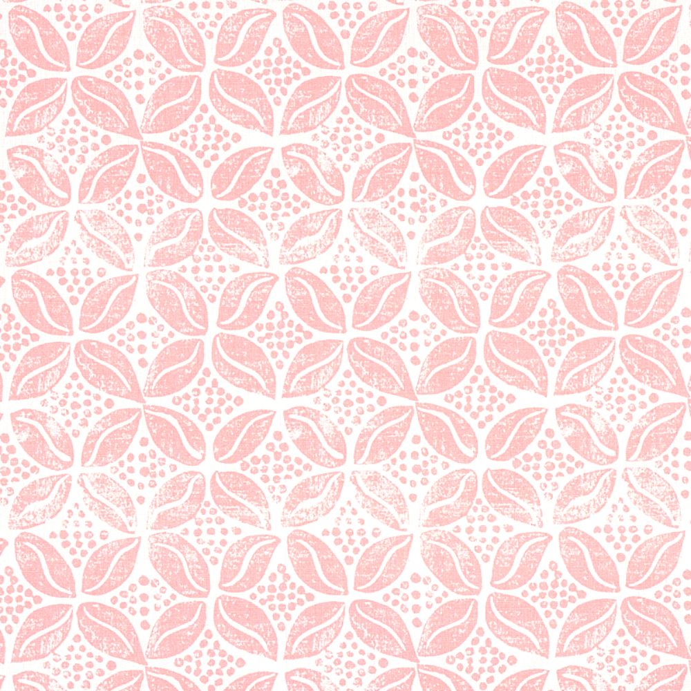 Schumacher 179200 Coffee Bean Fabric in Pink