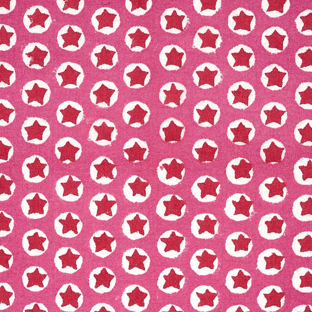 Schumacher 179220 Tuk Tuk Fabric in Pink