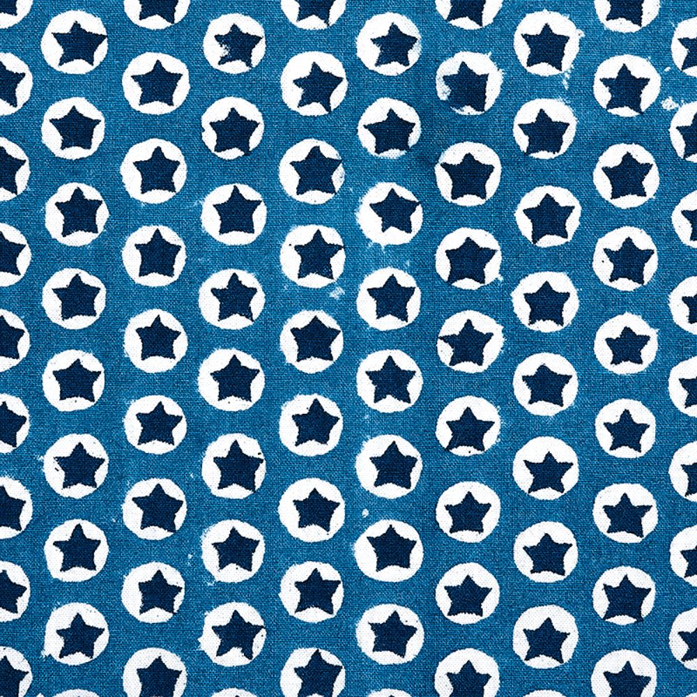 Schumacher 179222 Tuk Tuk Fabric in Blue