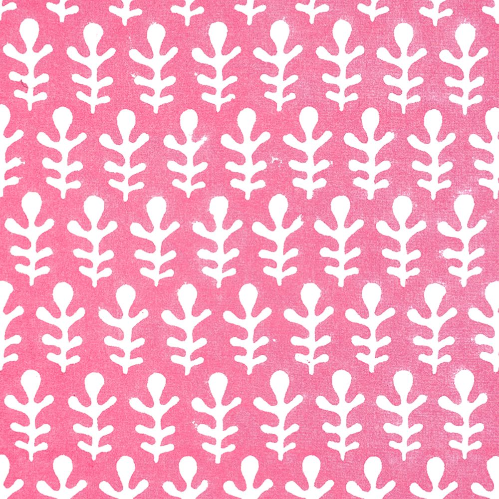 Schumacher 179240 Bagru Fabric in Pink
