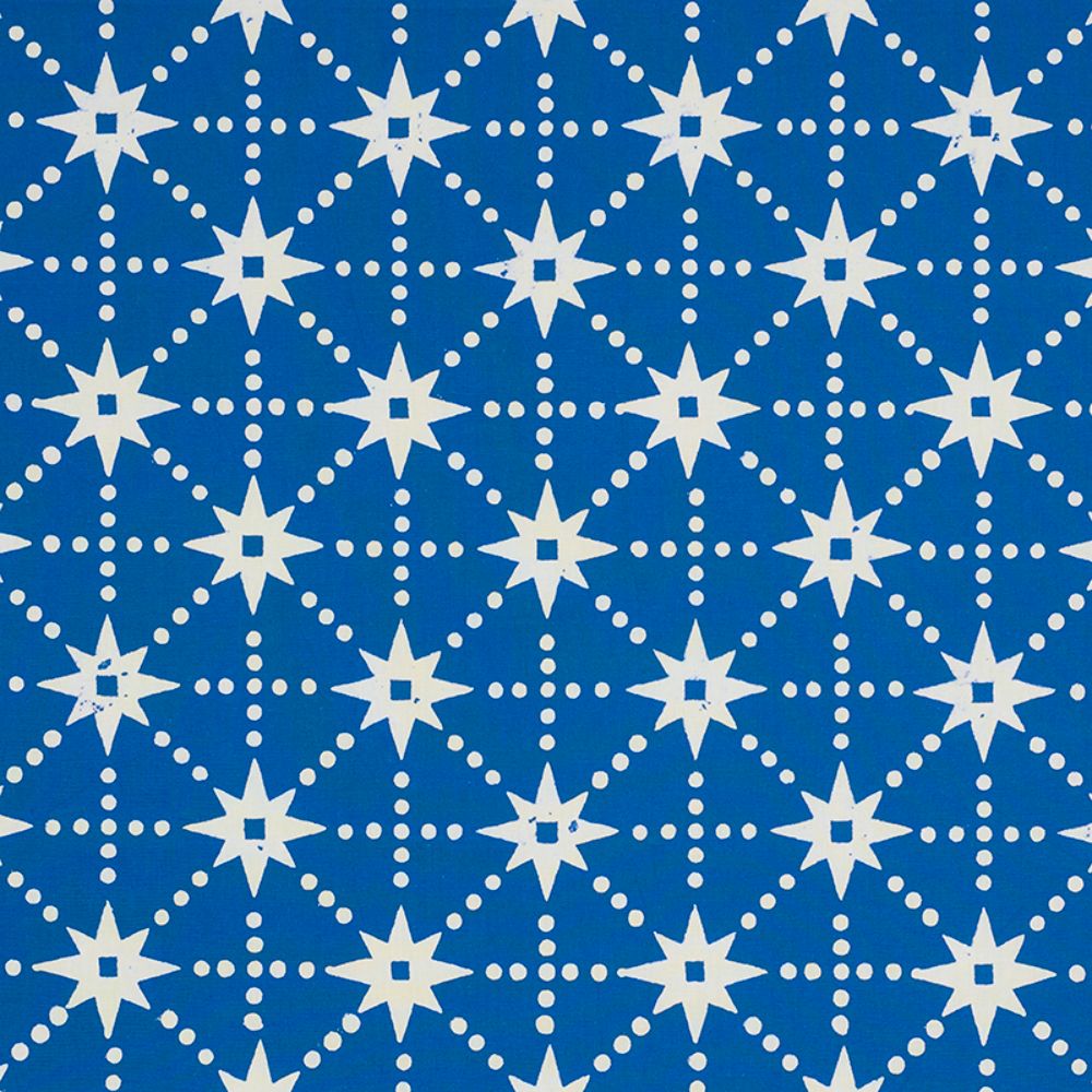 Schumacher 179260 Stars Fabric in Blue