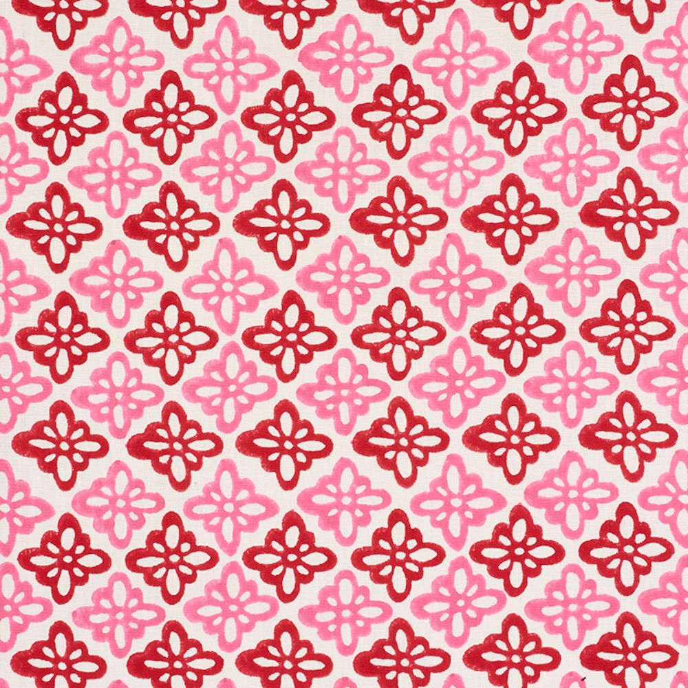 Schumacher 179300 Pattee Fabric in Pink