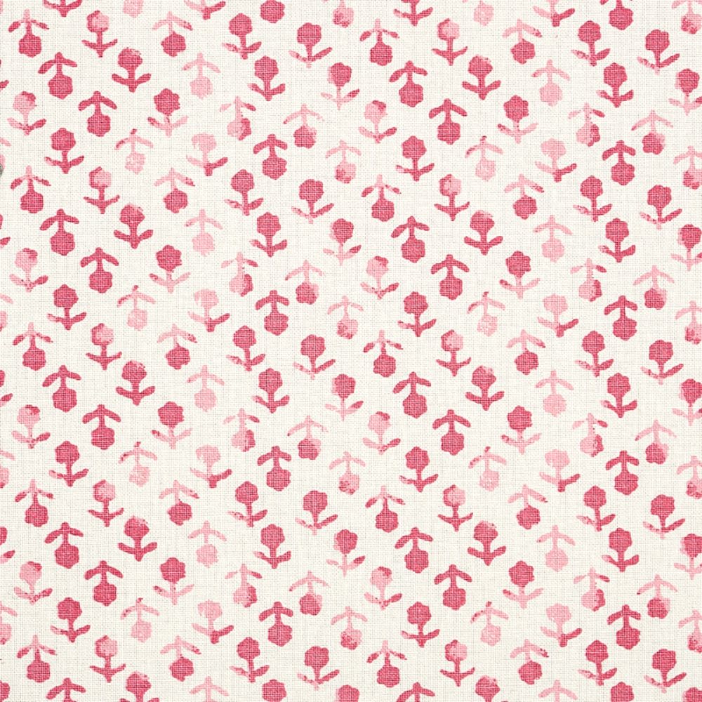 Schumacher 179350 Beatriz Handprint Fabric in Pink