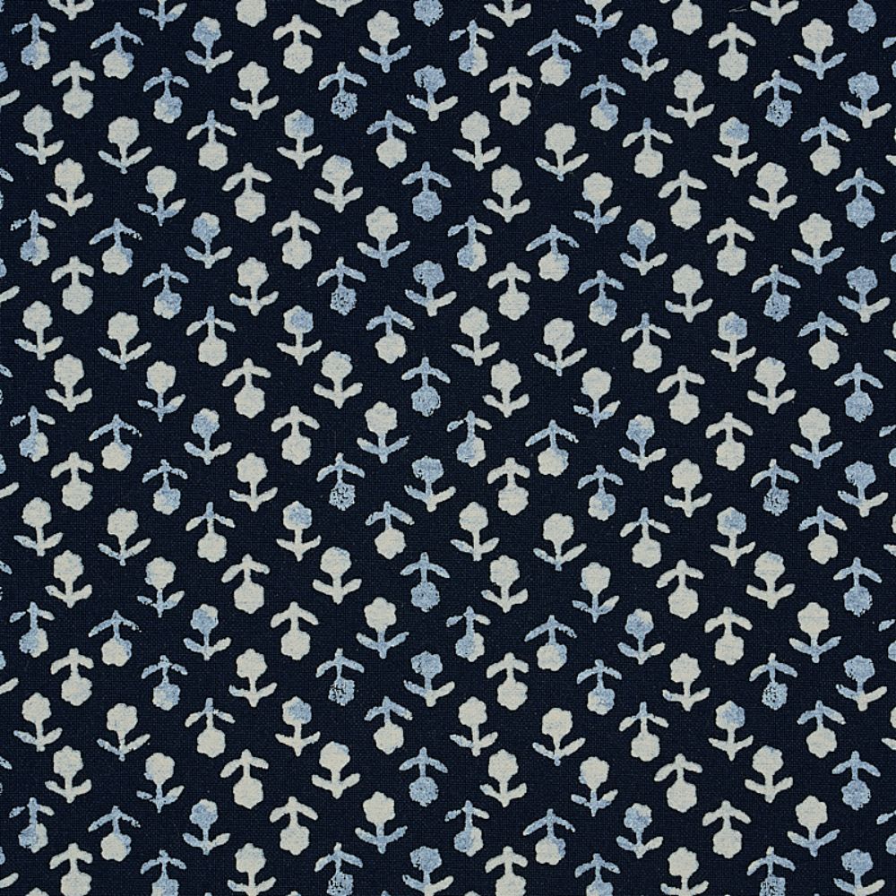 Schumacher 179351 Beatriz Handprint Fabric in Indigo